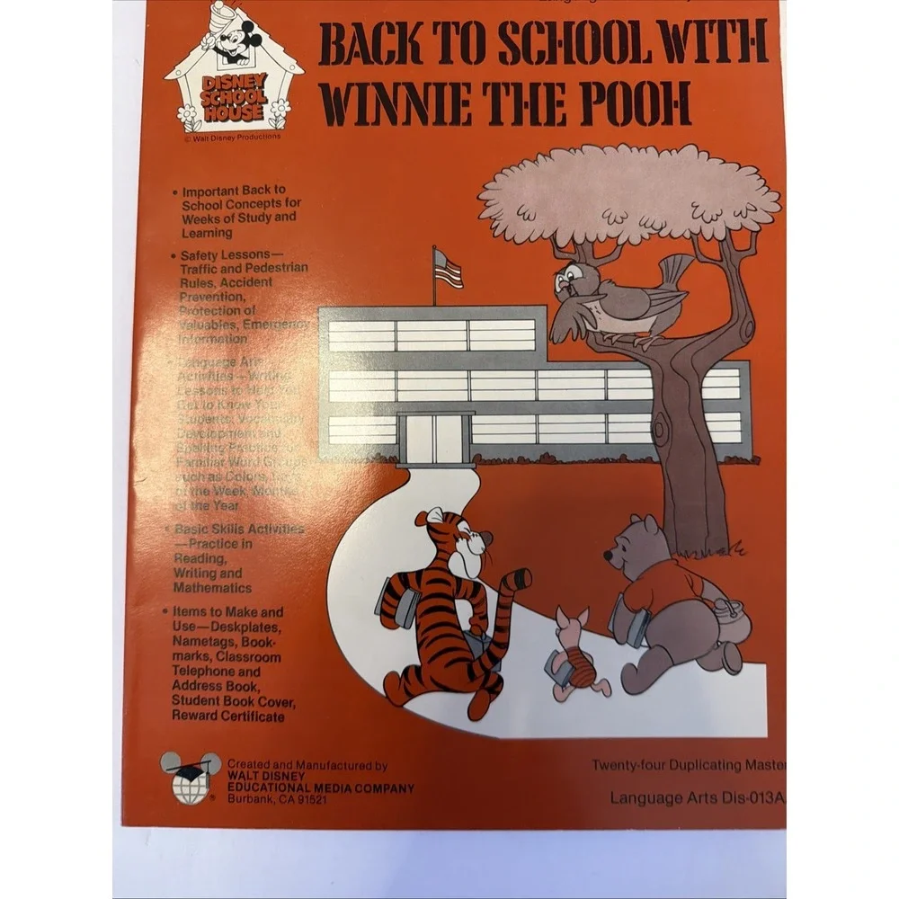 Disney School House Back To School With Winnie The Pooh Language Arts Dis 013AA